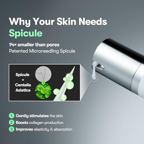 VT COSMETICS CICA Reedle Shot 700, Spicule Microneedling Serum for Pore Care&Exfoliation, Exosome&Centella Asiatica for Glass Skin, Acne&Blemish Care, Korean Liquid Skin Booster (1 Fl Oz / 30ml)
