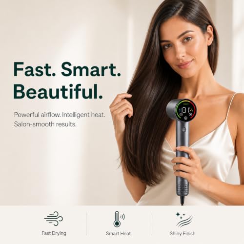Green Valto Gray High-Speed Plasma Ionic Hair Dryer with Diffuser