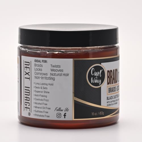 Locking Hair Gel for Braids & Locks - Black Castor & Argan, 1 Fl Oz - Variation of THIS listing