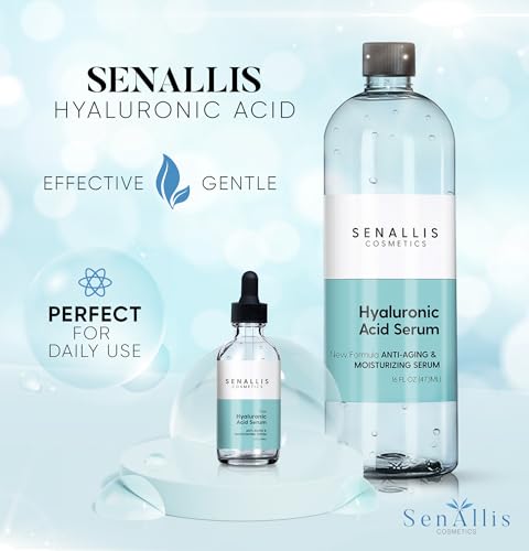 18 Fl Oz Hyaluronic Acid Serum Pack of 2 - Anti-Aging & Hydrating Facial Moisturizer
