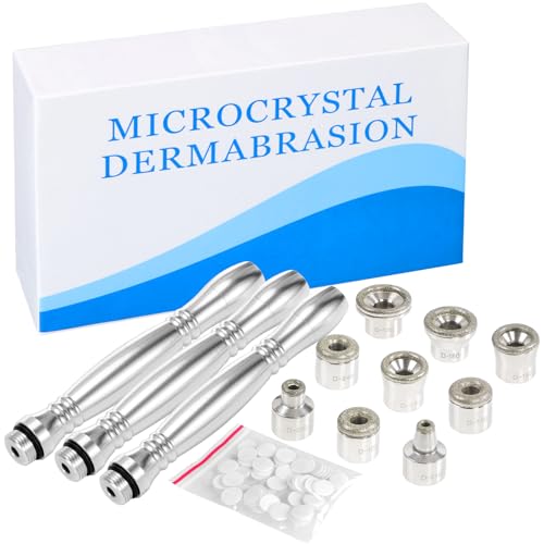 UNOISETION Diamond Microdermabrasion Tips & Cotton Filters Set - 9 Tips & 250 Filters