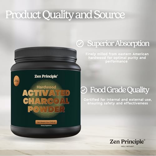 Activated Charcoal Powder for Skin Detox Digestive Support 12oz