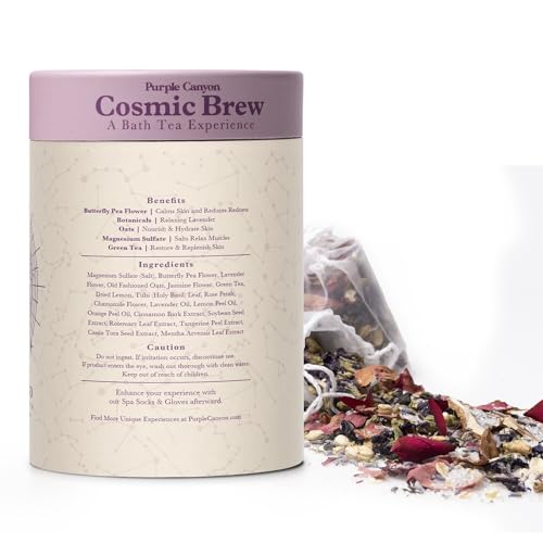 Calming Lavender Lunar Bath Tea with Epsom Salt & Herbs - Relaxing Skin Soak