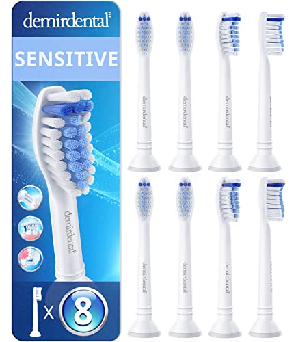 Sensitive Replacement Toothbrush Heads for Sonicare White - 8 Pack