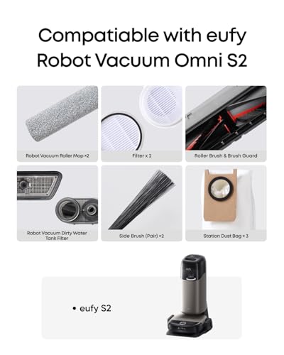 Eufy Replacement Accessory Kit for Omni S2 Robot Vacuum - Brushes & Filters