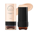 Face Foundation Contour Stick - Long-Wear, Lightweight Brightening Concealer Makeup, 2 In 1 Foundation Stick With Brush - For All Skin Types