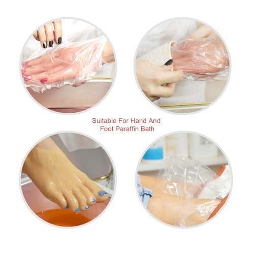 Sumind 600 Pcs Paraffin Wax Bags for Hands and Feet Disposable Paraffin Liners Bath Gloves Parafina Para Pies Y Manos Plastic Bags for Parafina Wax Machine Treatments