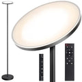 Black OUTON Floor Lamp 30W Dimmable LED Torchiere with Remote & Touch Control