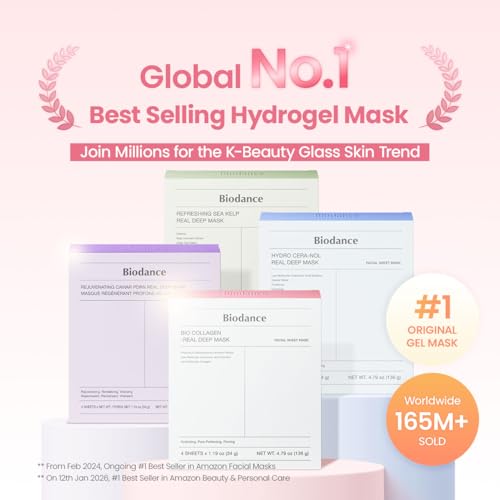 Bio-Collagen Deep Hydrating Face Mask Pack of 16 - Pore Minimizing & Firming