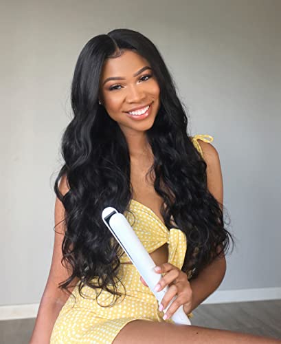Ceramic Hair Straightener Flat Iron for All Hair Types - White