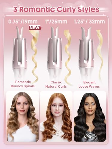 SHEGLAM Automatic Curling Iron Pink 0.75 Inch - Hair Styling Tool