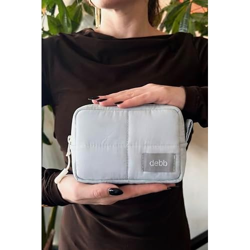 Puffy Waterproof Makeup Bag with Zipper: Compact Travel Organizer, Versatile Cosmetic Pouch, Lightweight Toiletry Bag, Ideal Makeup Storage Case for Travel Essentials