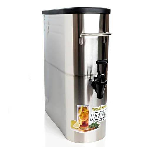 4 Gallon Commercial Iced Tea Dispenser - Stainless Steel Beverage Server