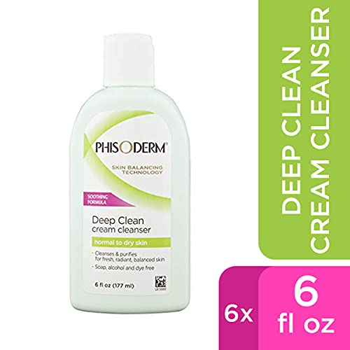 Deep Cleaning Facial Cleanser for Normal to Dry Skin - 6 Fl Oz Pack of 6 - Alcohol & Soap Free