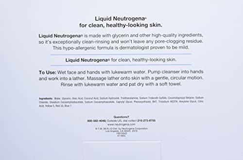 Neutrogena Fragrance-Free Liquid Facial Cleanser - 8 oz Pump Bottle, Pack of 4 - Variation: Fragrance Free / 2 Fl Oz