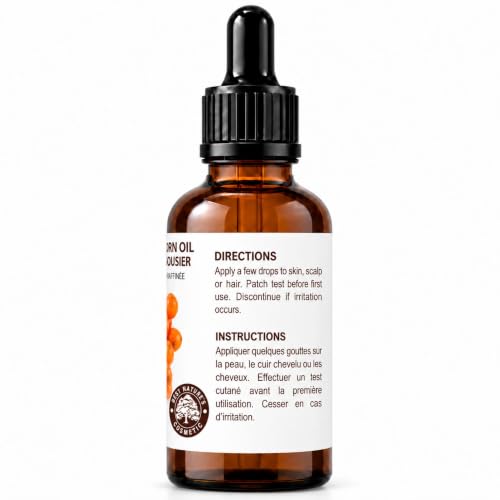 2 Fl Oz Sea Buckthorn Berry Oil - Pure Cold-Pressed Unrefined Skin & Hair Care