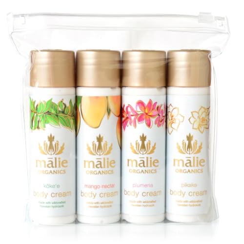 Hawaiian Body Cream Gift Set with Organic Botanical Moisturizers - Kōkeʻe, Mango, Plumeria, Pikake