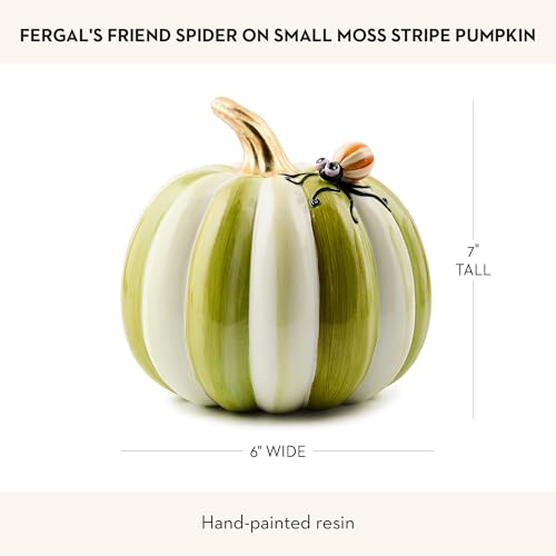 MacKenzie-Childs Small Resin Pumpkin with Fergal’s Spider Fall Decor