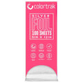 Colortrak Embossed Hair Coloring Foil Sheets, Professional, Convenient 5 x 12 inch Long Pre-cut Sheets, Easy to Grab During Processing, Silver, No Separating Tissues Need, 100 Per Box