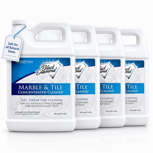 Black Diamond Stoneworks Marble & Tile Floor Cleaner Concentrate - 4-Gallon Pack of 128 Fl Oz Bottles