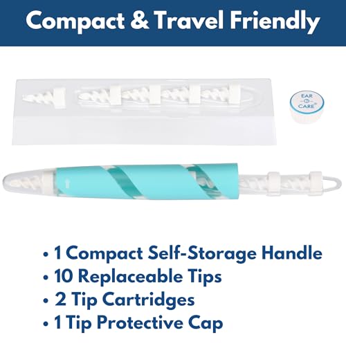 Ear-O-Care Premium 4-in-1 Ear Wax Removal Kit with Soft Silicone Tips & Safety Stop – Portable Ear Cleaning Tool