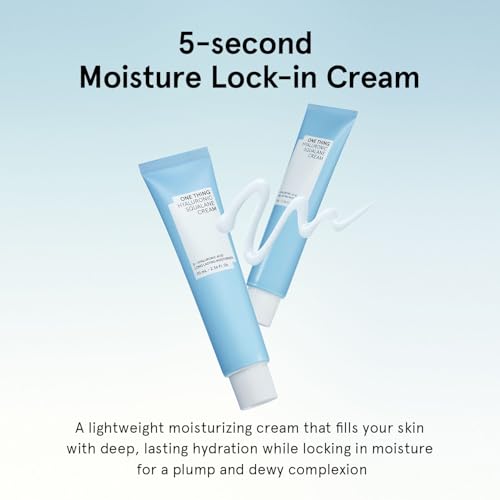 Hyaluronic Squalane Moisturizer - Korean Face Cream for Hydration & Plump Skin