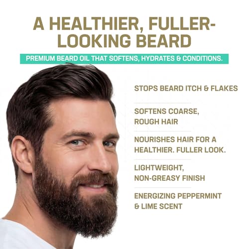 Men's Beard Oil with Argan Jojoba Castor - Hydrating & Nourishing 1 oz