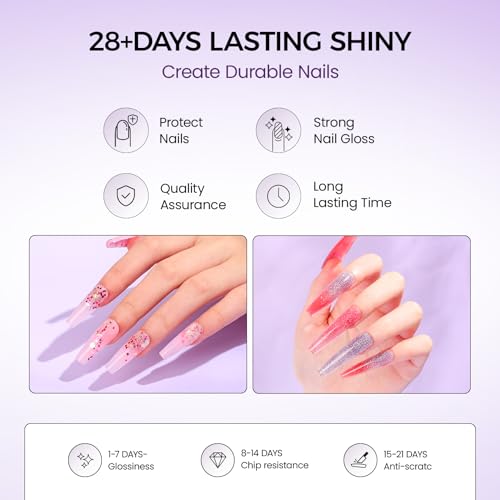 VANSISOS Poly Gel Nail Extension Kit with 12 Colors & UV Light for DIY Manicure