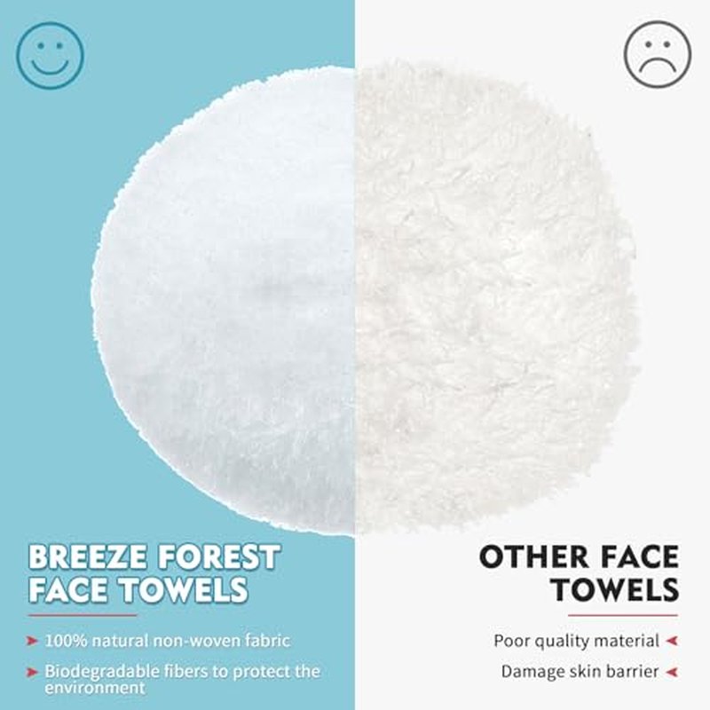 Disposable Face Towel XL, 100 Pcs Ultra Soft Biodegradable Facial Wipes, 9.8" X 11" Extra Large Dry Face Tissues, Makeup Remover Clean Cloths for Sensitive Skin