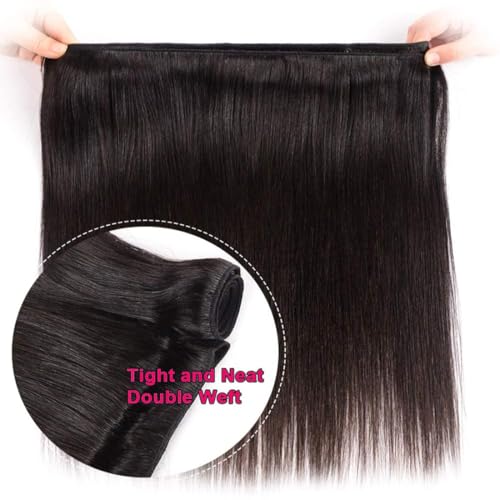 Natural Color 20 Inch Straight Human Hair Bundles - Virgin Brazilian Hair