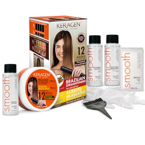 Brazilian Straightening Kit for Natural Hair - Formaldehyde-Free Smoothing & Frizz Control