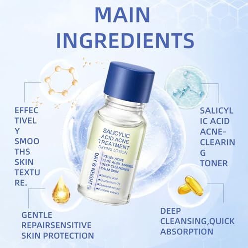 Salicylic Acid Drying Lotion ? Improve Skin Condition, Oil Control, Gentle Skincare for Sensitive Skin 10ml/0.35fl.Oz (2pc)