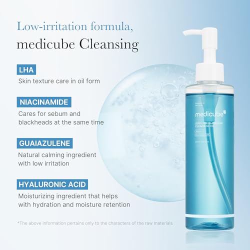 medicube 3-Step Zero Pore Care Trio: Zero Pore Blackhead Cleansing Oil, Zero Pore Mud Mask, and Multi Pore Brush & Mask Applicator | All-in-One Blackhead & Excess Sebum Facial Care Routine