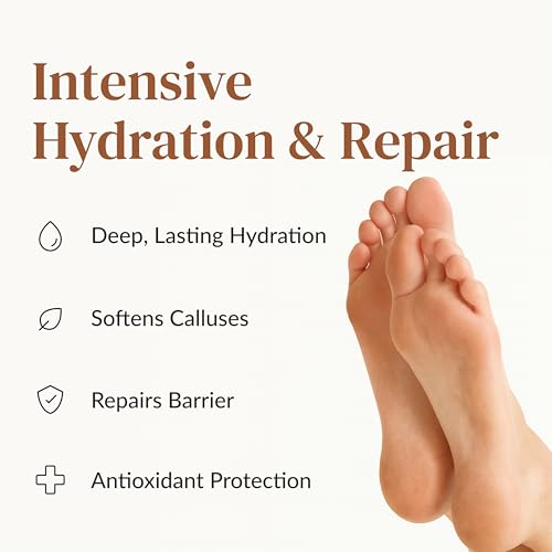 Epielle Hydrating Foot Mask 6 Pairs, Relieve and Soften with Shea Butter & Jojoba Oil, Deep Moisturizing Socks for Dry, Cracked Feet, Self Care Gifts for Women, Spa Kit, Stocking Stuffers (Pack of 2)