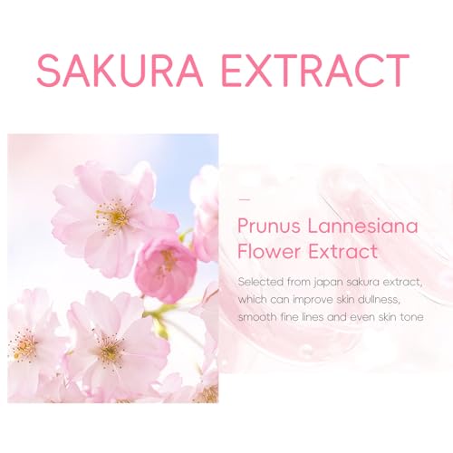 Japan Sakura SkinCare Set, 15Pcs Hydration Skin Care Gift Set for Teen Girls, Deep Moisturize Skin and Strengthen the Skin Barrier, Sakura Extract Skin Care Routine Kit for Women