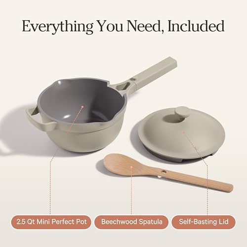 Our Place Mini Perfect Pot 2.75 Qt Nonstick Ceramic Cooking Pot with Lid - Steam Variant