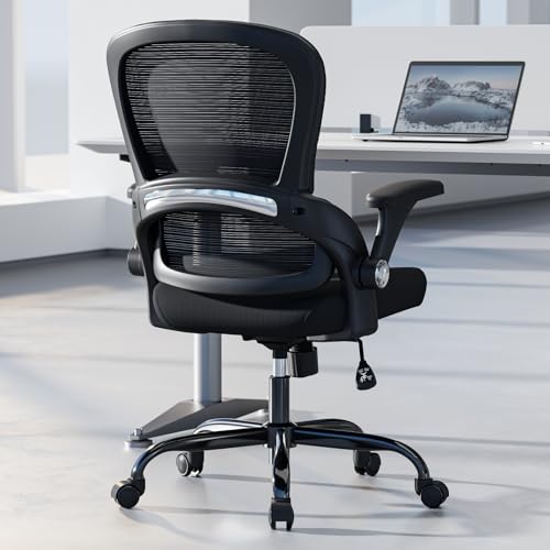 Ergonomic Office Chair Black - Adjustable Back Support for Adults - Pack of 1