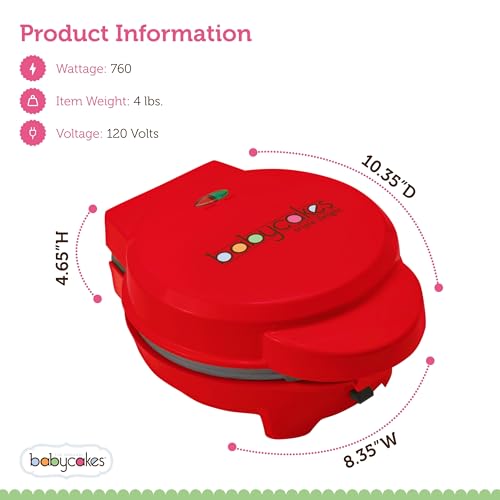 Babycakes 3-in-1 Cake Pop Cupcake & Donut Maker with Removable Nonstick Plates