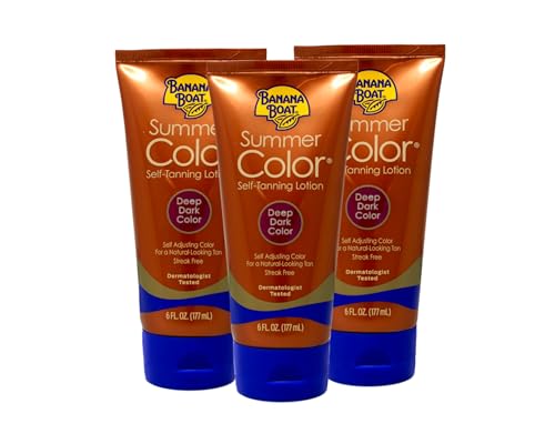 Banana Boat Deep Dark Self Tanning Lotion 6oz | Gradual Sunless Tan for All Skin Tones