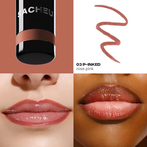Sacheu Doll Face Bundle ? High Pigment, Buildable, Long Lasting Luminous Glow in a Lightweight, Dewy Finish ? Includes Lip Liner, Lip Elixir, & Cheek STAY-N