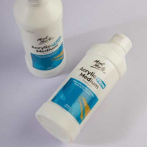 Mont Marte Premium Acrylic Flow Medium 16.9oz Pack of 2 - Fluid Art Additive