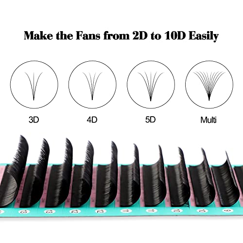 Eyelash Extension Supplies D Curl 0.07 Rapid Volume Lash Extensions Easy Fan 3D 4D 5D 6D 7D 10D Automatic Blooming Flower Lashes Self Fanning Lashes Russian Volume Individual Lashes£¨D-0.07,8-15mm£©