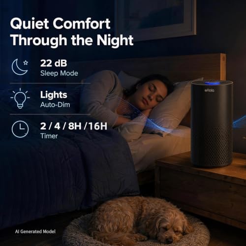 Afloia Black Air Purifier for Large Rooms up to 1500 Sq Ft, 1 Count
