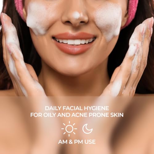Salicylic Acid Face Wash for Oily Skin - Soap-Free Cream Cleanser 8.5 oz