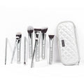 BEAUTICAL 9-Piece Vegan Makeup Brush Set with Travel Pouch - Soft Synthetic Bristles for Liquid, Cream & Powder Application