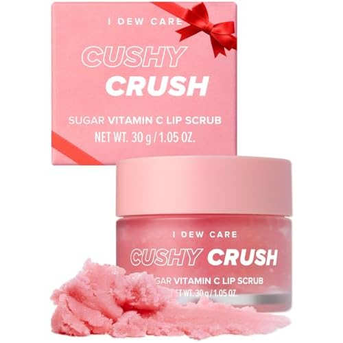 I DEW CARE Lip Scrub - Cushy Crush, 1.05 oz. + Lip Oil Gloss - Glow Easy, 0.12 Fl Oz Bundle