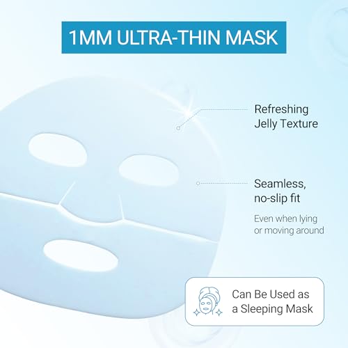 JMsolution Bio Multi-Hyaluronic Waterfull Mask ? Deep Hydration Hydrogel Sheet Mask for Dry & Dehydrated Skin ? 5-Layer Hyaluronic Acid ? Overnight Treatment (4 Sheets)
