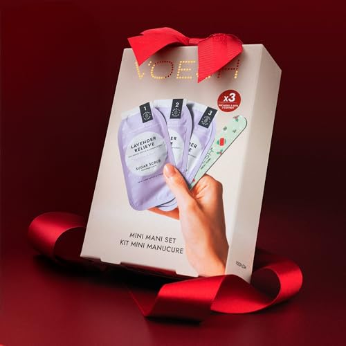VOESH Mini Mani Gift Set 3-Step Hand Treatment with Exfoliants, Masks & Butters