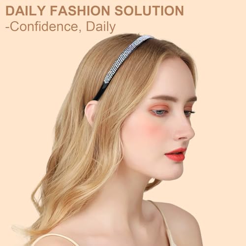 Fashion Glitter Sparkly Diamond Headbands for Eyewear AB Silver - Non-Slip Comfortable Women & Girls Hair Accessories