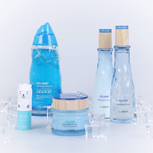 THESAEM Iceland Aqua Moist Cream - Intensive Hydrating Face Moisturizer with Icelandic Mineral Water, Kelp & Marine Active Ingredients - Deep Moisture Barrier Cream for Dry Sensitive Skin, 2.02 oz.